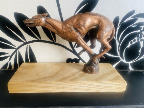 Antique solid bronze greyhound - antique,