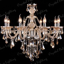 Chandelier CHAMPAGNE Genuine K9 Crystal 2, 6, 8,10,12,15, 18, 24, 32 Arms