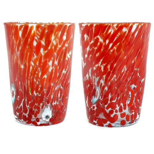 Pair murano glass drinking - pair,