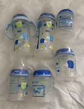 NUK Green Blue Forest Woodland Creature Owl Fox Porcupine Trees Baby Bottles