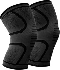 UK 2x Knee Support Brace – Compression Sleeve for Pain Relief Arthritis Gym NHS