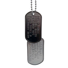SOLID SNAKE US Military Dog Tags Necklace Pendant Gaming Gift Collector Inspired