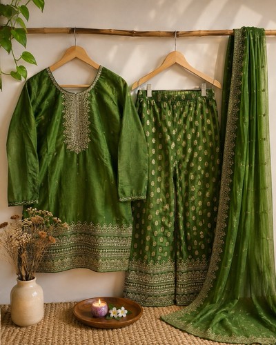 Punjabi sharmara suit women - punjabi,