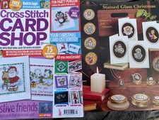 Cross Stitch Card Shop Issue 93 Christmas Cards + Stained Glass Christmas Chart