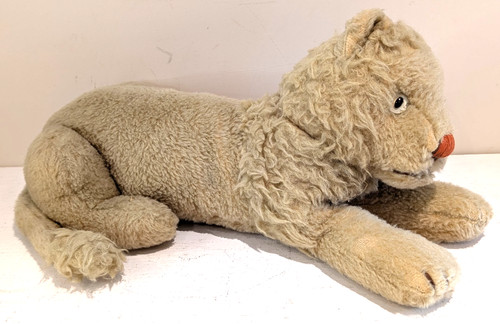 Vintage mohair lion soft toy - mohair,