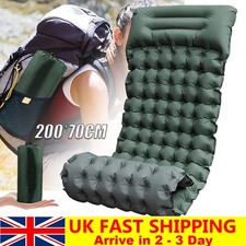 Self Inflating Mattress Double Sleeping Mat Air Bed Pad Camping Hiking Pillow UK