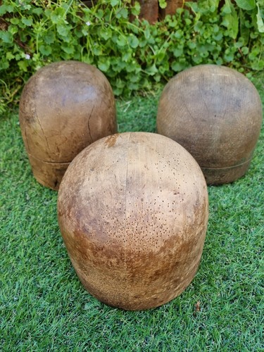 Wooden hat blocks - , three