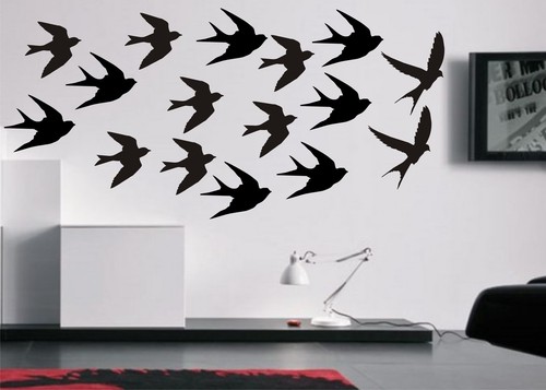 Flying swallows wall art - flying,