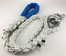 MOORING ROPE STROP-  8 PLAIT NYLON CHOOSE DIAMETER and LENGTH, BLACK WHITE NAVY