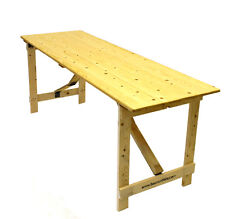 Folding wooden tables, wooden folding table, wooden trestle table DIY Table 5X2