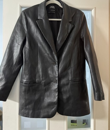 Zara women faux leather - faux,