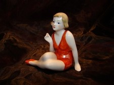 Figurine Bathing Beauty Sexy Art Deco-German Style Art Nouveau Style Porcelain E