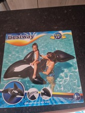  Inflatable Killer Whale Lilo Swimming Pool Float