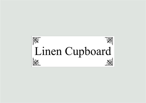 Linen cupboard sign - linen,