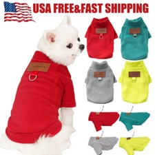 Pet Dog Puppy Dog Warm Soft Fleece Clothes Coat Shirt Pull .?