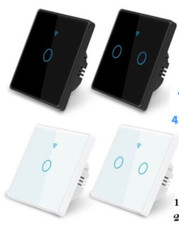 1/2/3Gang Light Touch Switch LED Panel Tempered Glass Wall Screen Smart-Switch