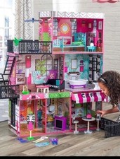 KidKraft Storybook Mansion Dollhouse, It’s Color ful, Living Room, Bedroom, etc