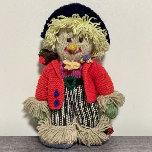 Vintage hand knitted scarecrow - vintage,