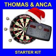 Dart Scorer Darts Pro Blade 6 Dartboard Dart Set  Electronic Scoreboard Bundle