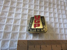 ULSTER GRAND PRIX SUPPORTERS CLUB MEMBER 1986 VINTAGE PIN BADGE   (# 84)