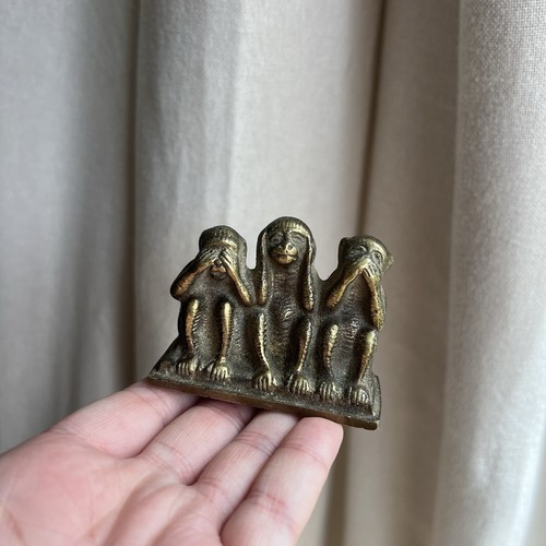 Vintage brass three wise - vintage,