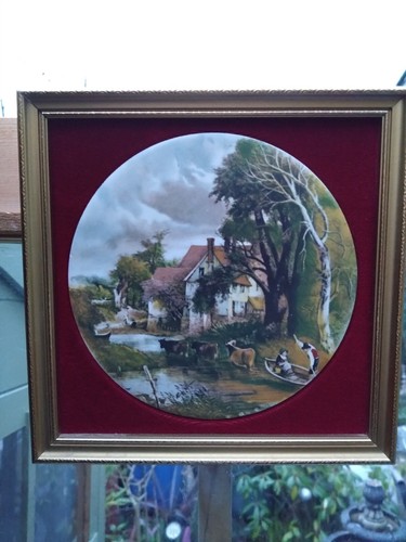 Framed staffordshire ceramic - staffordshire,