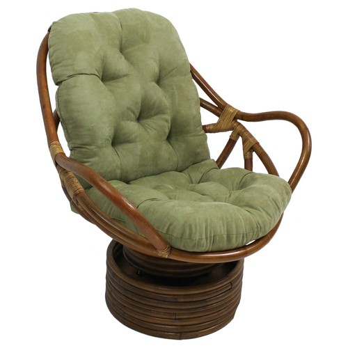 Rattan swivel rocker - rattan,