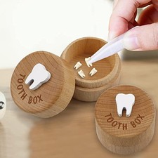 Carved Cute Storage Box Dropped Tooth Keepsake Kids Tooth Boxes Tooth Fairy Box