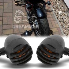 4Pcs Motorcycle Bullet Amber