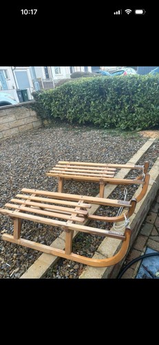 Vintage wooden sleigh - sleigh, /