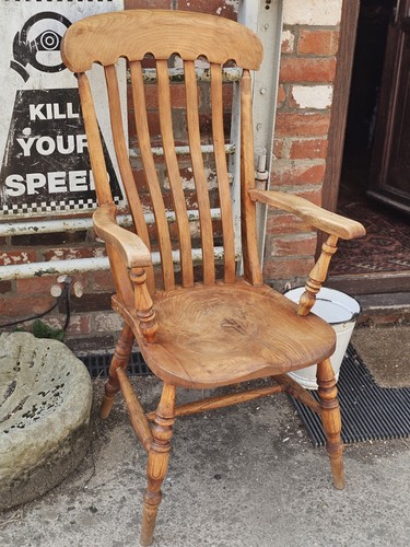 Antique lath back chair 19th - lath,