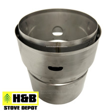 6" Flexi to 6" Vitreous Flue Connector Stainless Steel TWIST ON