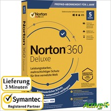 Norton Security 2025 5 Devices | PC, Mac, Android, iOS | Norton 360 Deluxe DE License
