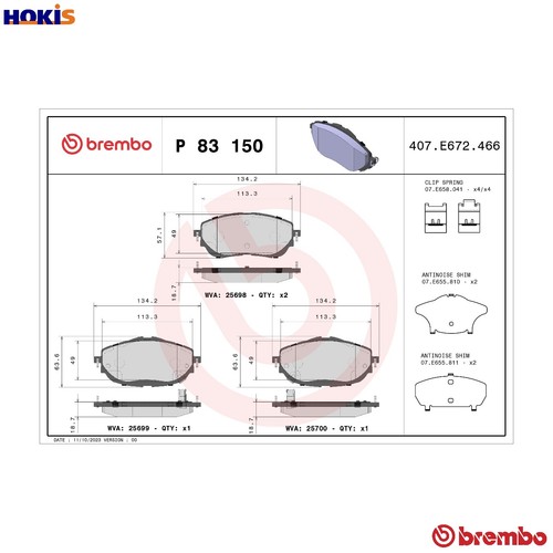 Brake pad set - brake,