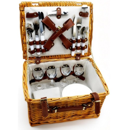 Wicker picnic basket - wicker,