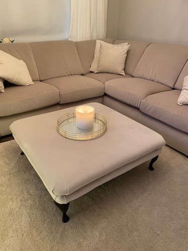 Extra large velvet footstool - extra,