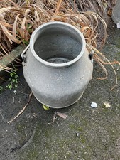 Vintage Aluminium Milk Churn Planter