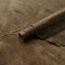 Distressed Brown Italian Leather Hide 0.50m2 0.6mm Thick