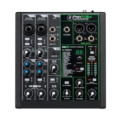 Mackie profx6v3 channel - mackie, 6-channel