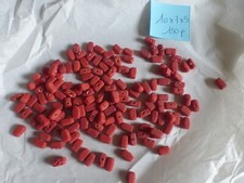 vintage pearl lot 150 raspberry red glass bead rectangle shape