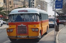 BUS PHOTO,ORANGE MALTA BUS PHOTOGRAPH PICTURE, BEDFORD VINTAGE FBY-709 ROUTE 645