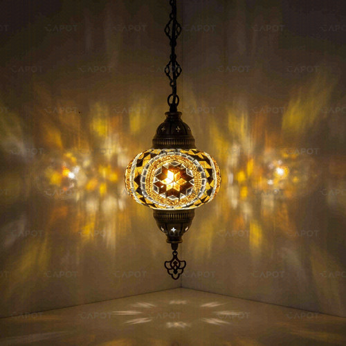 Amber turkish mosaic hanging - mosaic,