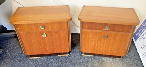 Pair vintage bedside - vintage,