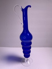 Hand blown cobalt blue glass - hand,