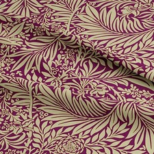 William Morris Fabric - Larkspur - Damson Purple - Floral Craft Fabric Material