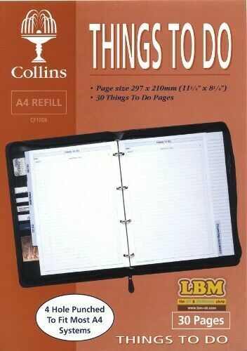Collins size organiser - a4,