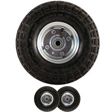 2 x 10" PNEUMATIC SACK TRUCK TROLLEY WHEEL BARROW TYRE TYRES WHEELS 4.10/3.5-4.0