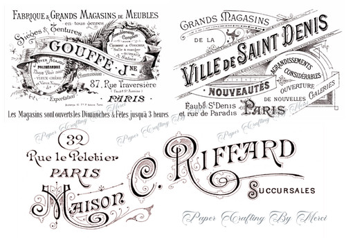 French ephemera label 1xa3 - french,