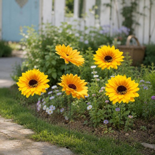 Metal sunflower garden - metal,