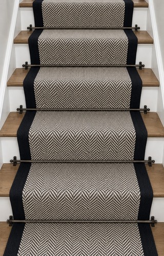 Herringbone stair runner - stair,